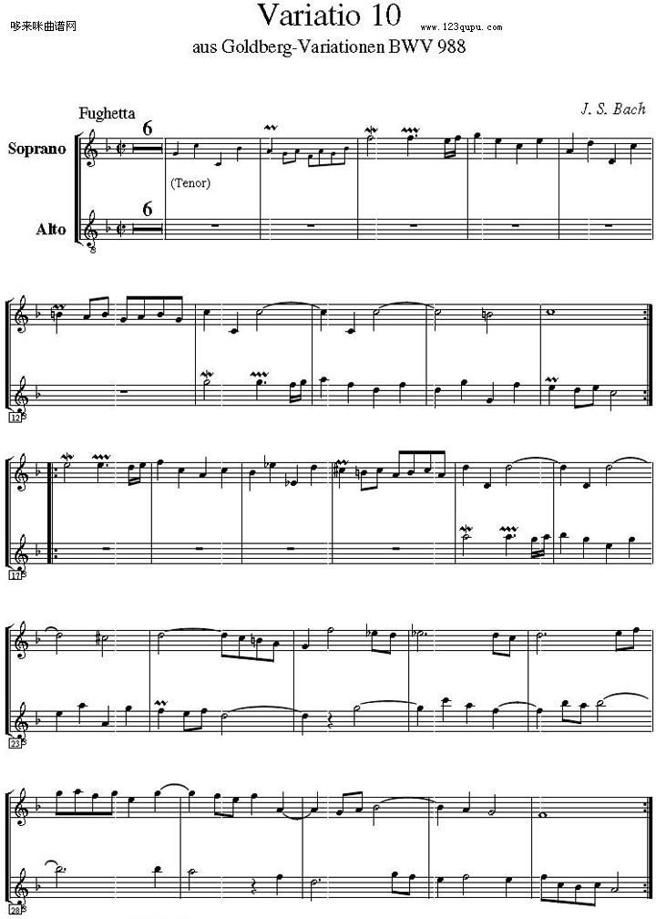 Goldberg Variationen BWV-988（合奏曲总谱加分谱）-巴赫其它曲谱（图3）