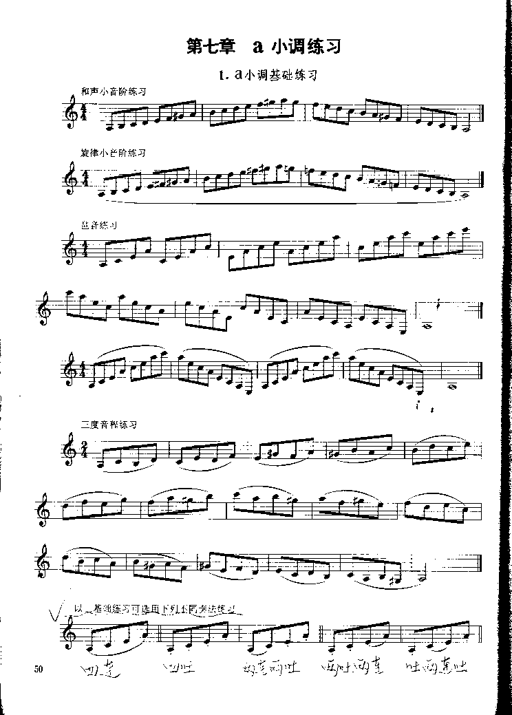 《单簧管基础教程》第七章P050其它曲谱（图1）
