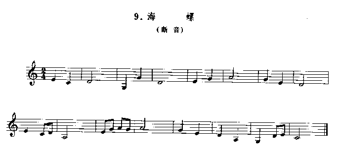 海螺（断音）　　（单簧管演奏曲）其它曲谱（图1）