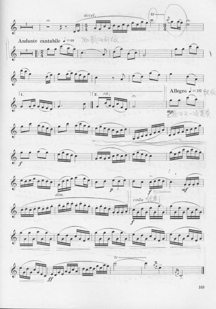 苏北调变奏曲　（张梧曲）　（单簧管演奏曲）其它曲谱（图1）