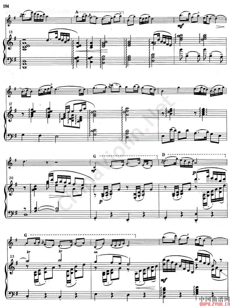 梁山泊与祝英台(梁祝)小提琴钢琴协奏曲其它曲谱（图2）