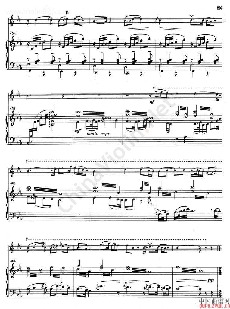 梁山泊与祝英台(梁祝)小提琴钢琴协奏曲其它曲谱（图22）