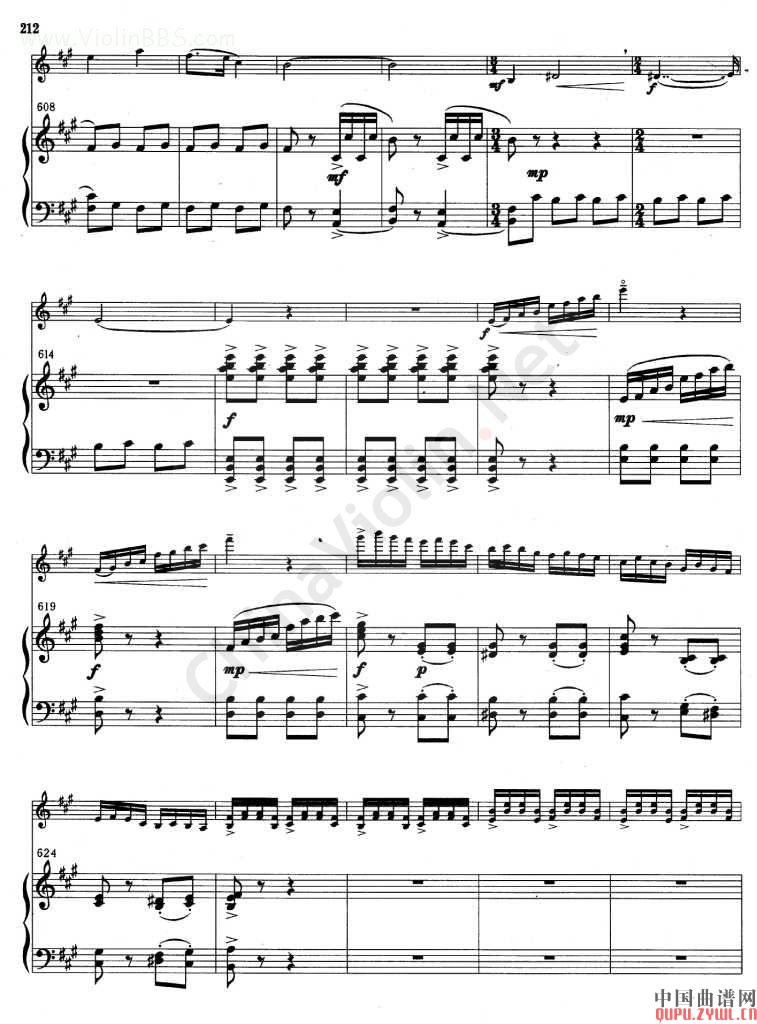 梁山泊与祝英台(梁祝)小提琴钢琴协奏曲其它曲谱（图29）