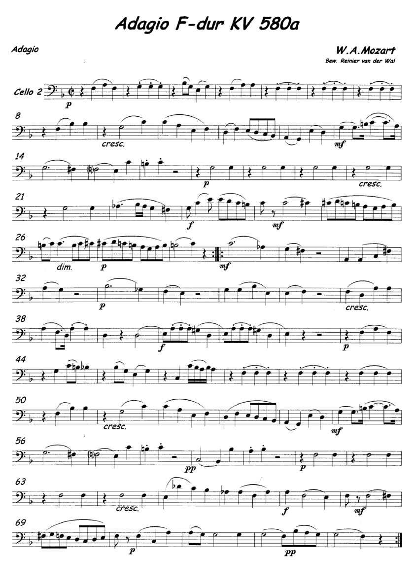 agagio f dur kv 580其它曲谱（图3）