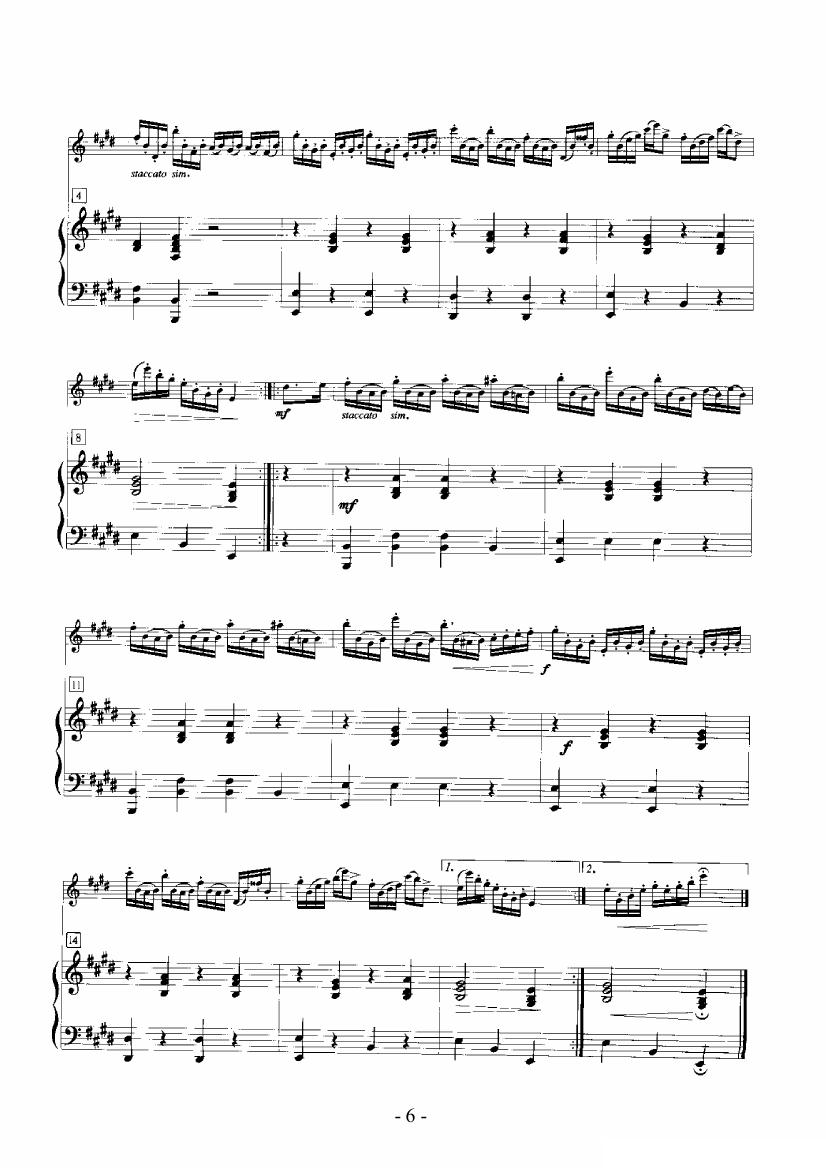罗西尼主题变奏曲（长笛+钢琴）其它曲谱（图6）
