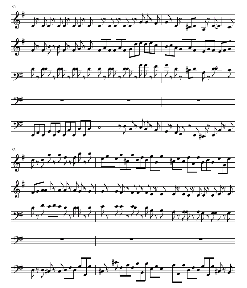 Ｇ大调赋格曲(铜管五重奏)其它曲谱（图10）