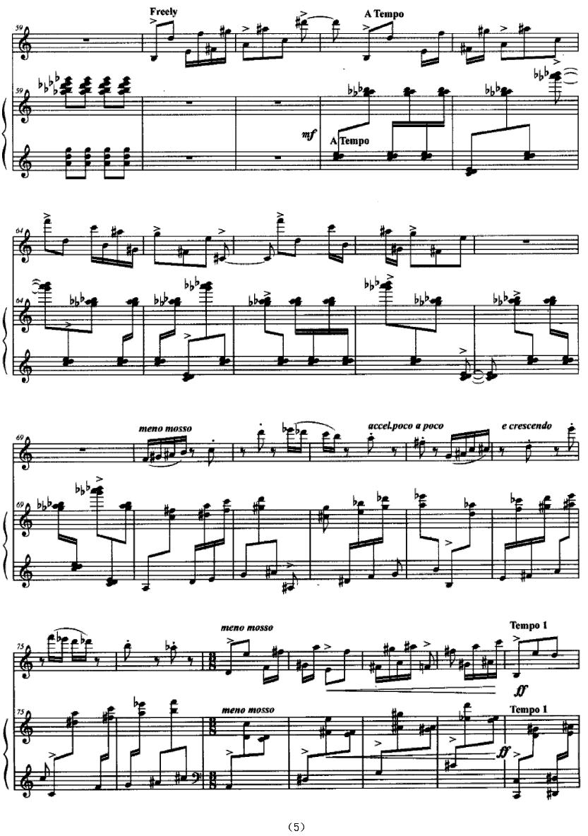 扎西岛狂想（黑管+钢琴）其它曲谱（图5）