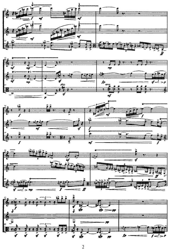 合（长笛+单簧管+中提琴）其它曲谱（图2）