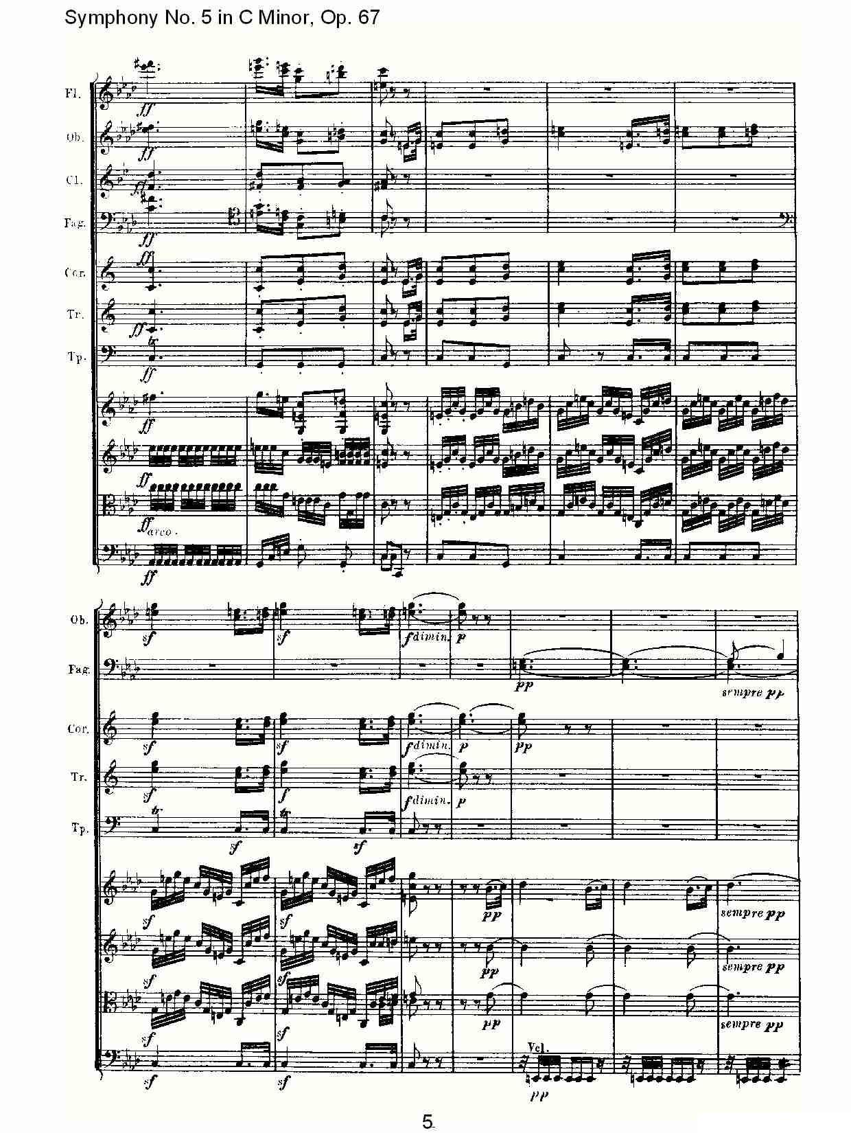 C小调第五交响曲 Op.67第二乐章其它曲谱（图5）