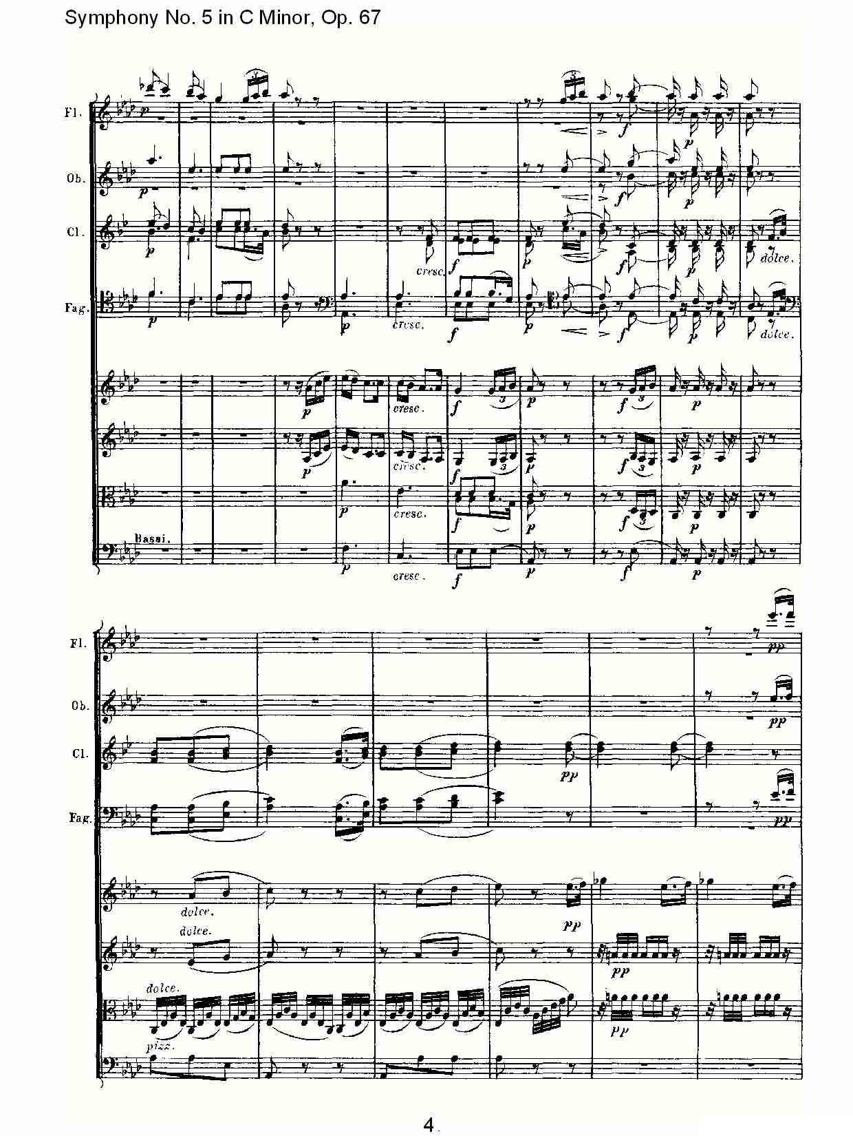C小调第五交响曲 Op.67第二乐章其它曲谱（图4）
