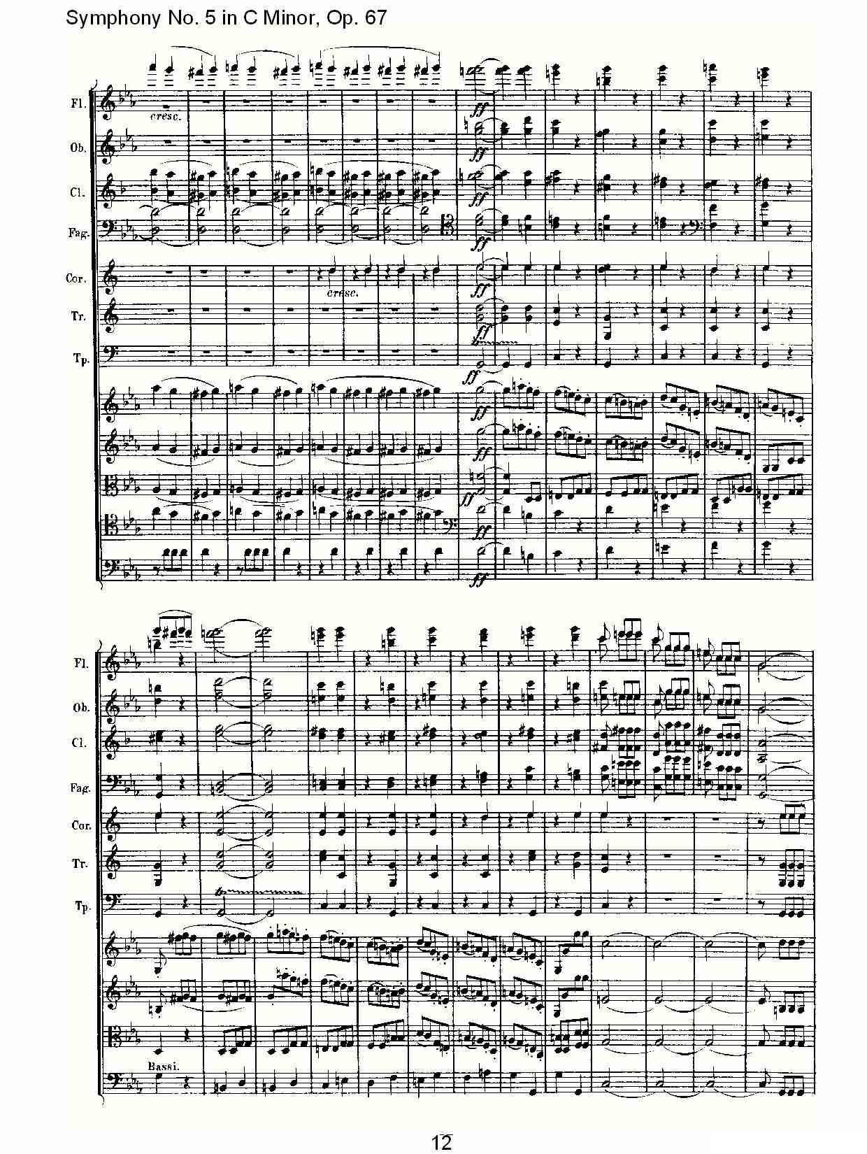 C小调第五交响曲 Op.67第一乐章其它曲谱（图12）