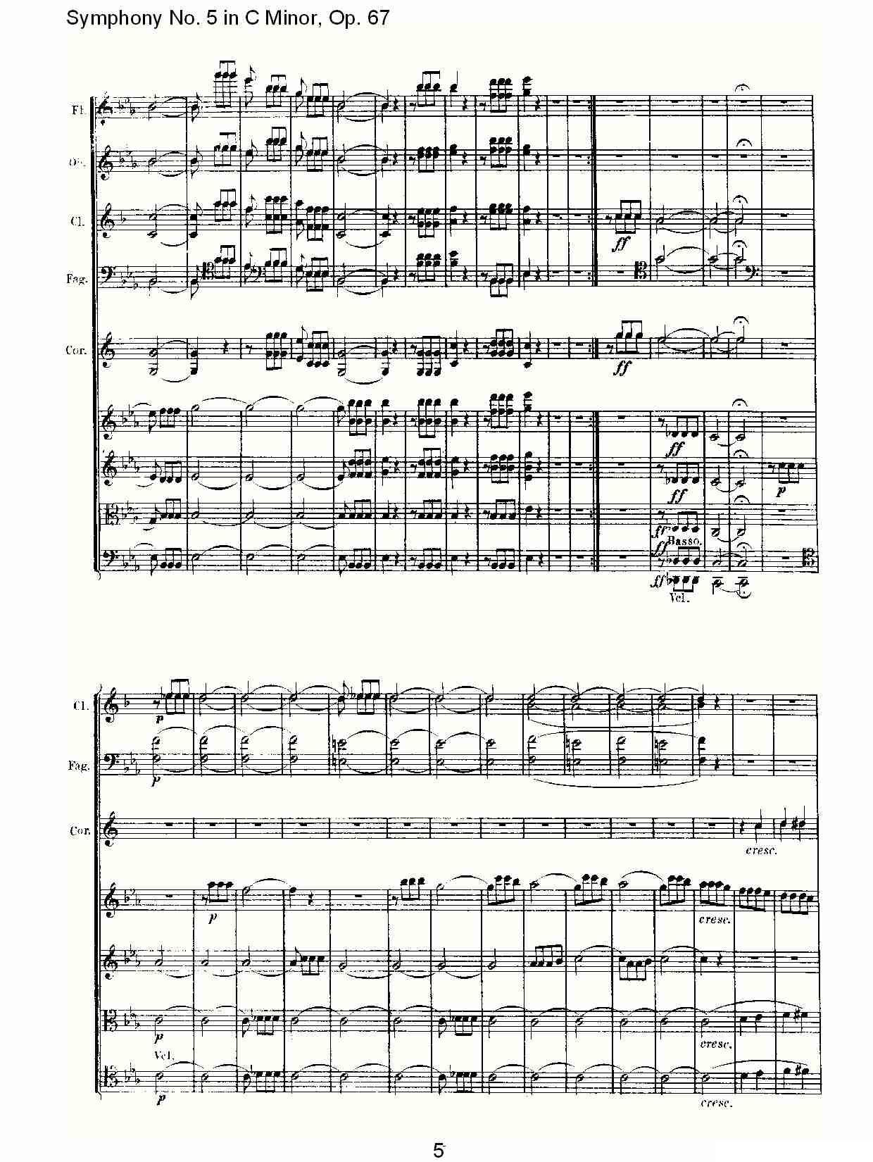 C小调第五交响曲 Op.67第一乐章其它曲谱（图5）