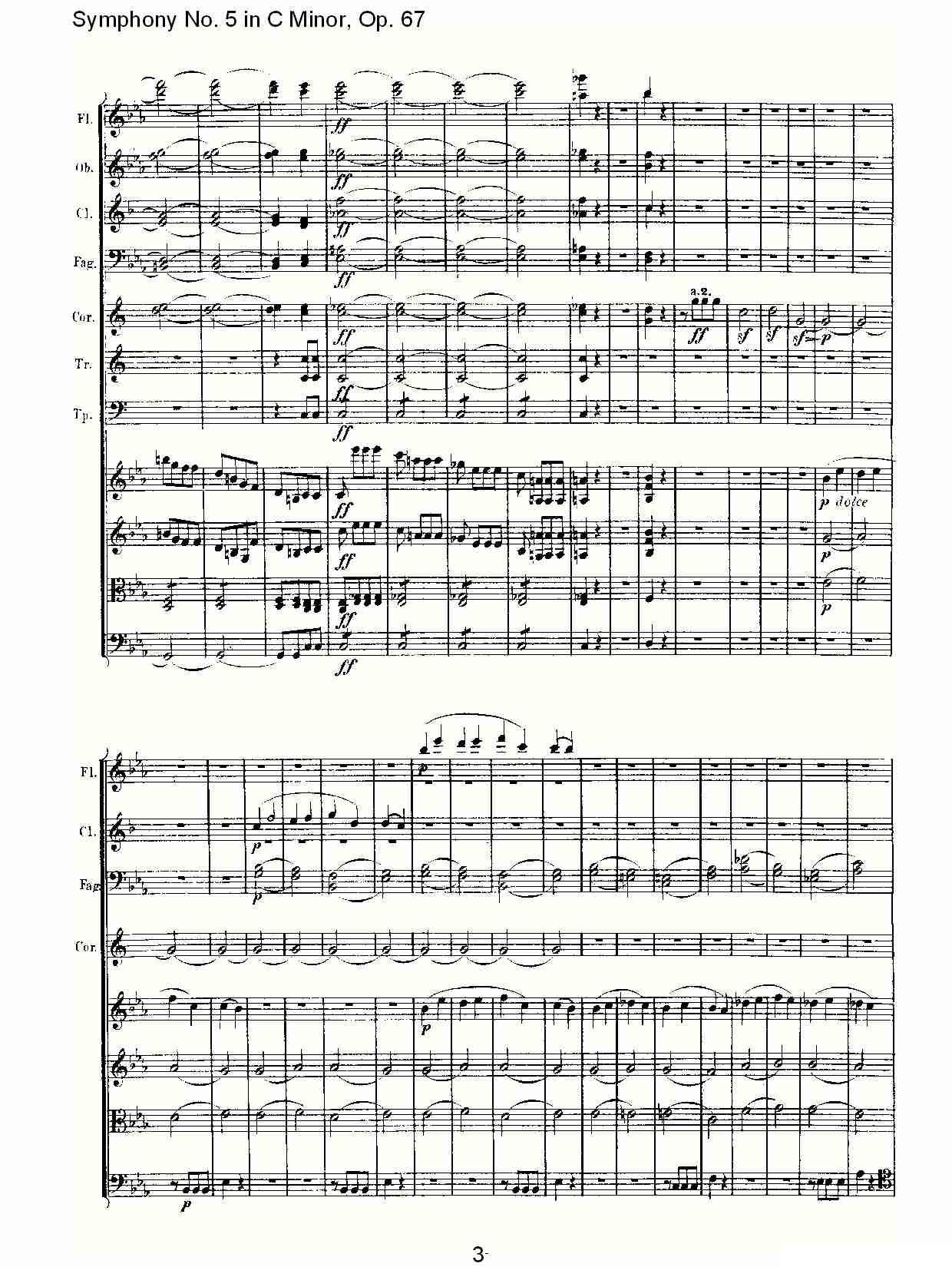 C小调第五交响曲 Op.67第一乐章其它曲谱（图3）