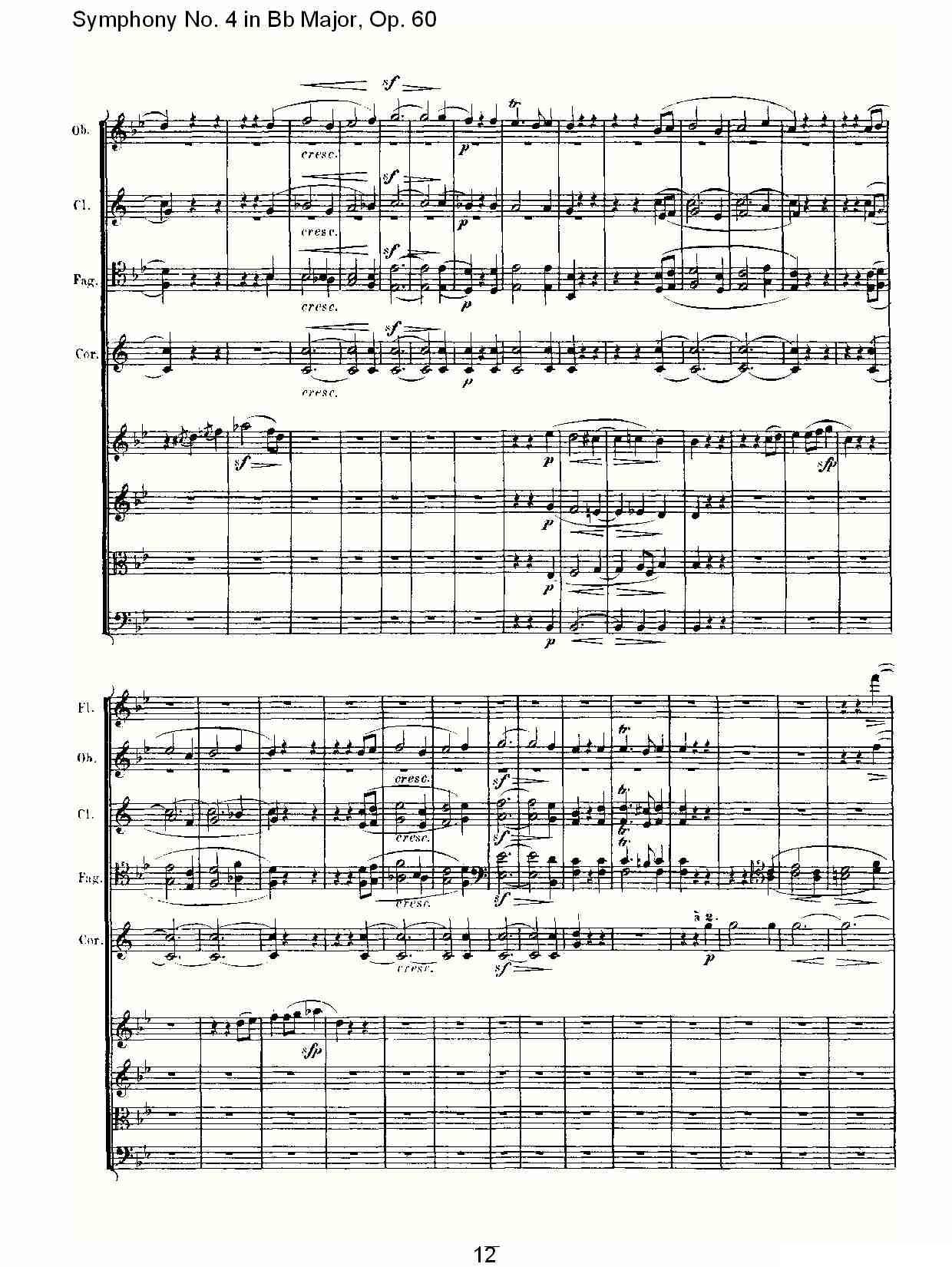 bB大调第四交响曲 Op.60）第三乐章其它曲谱（图12）