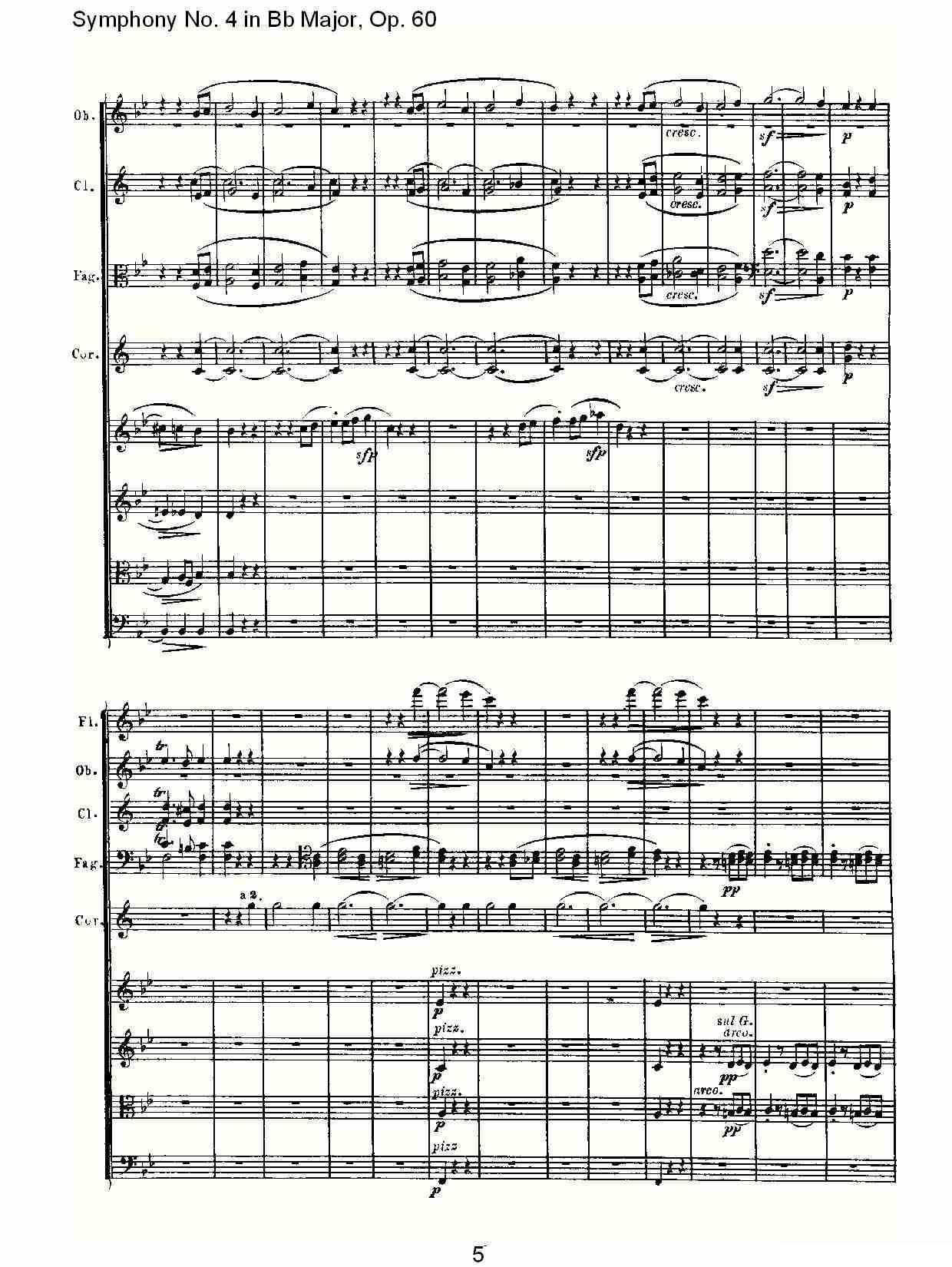 bB大调第四交响曲 Op.60）第三乐章其它曲谱（图5）