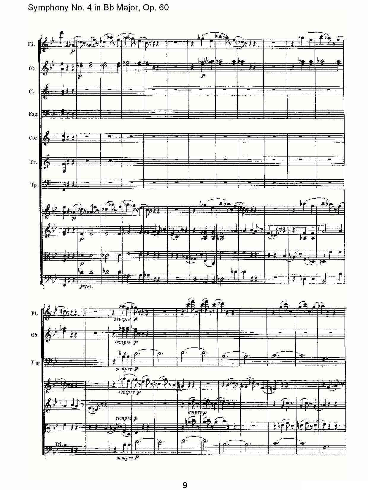 bB大调第四交响曲 Op.60）第三乐章其它曲谱（图9）