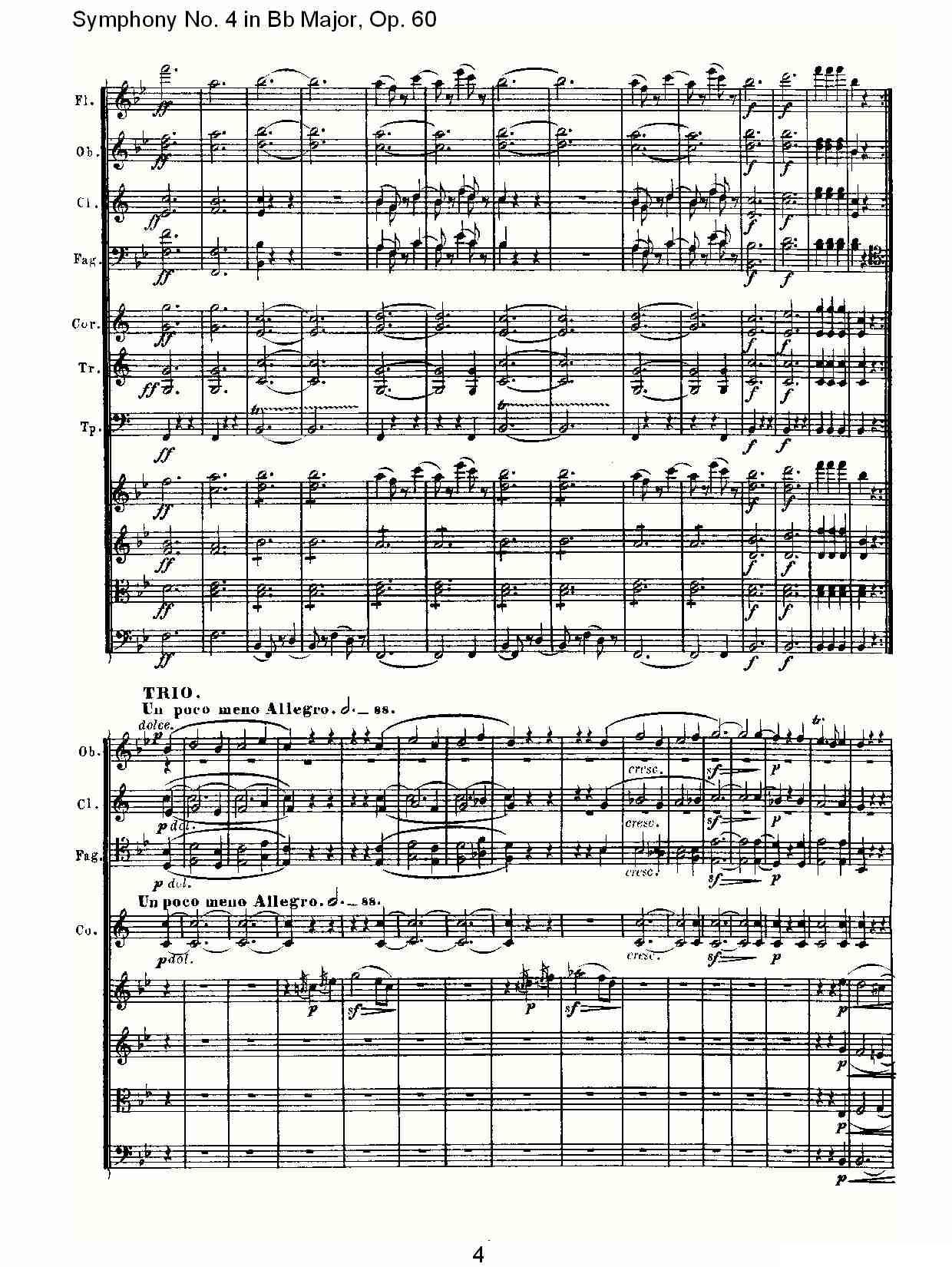 bB大调第四交响曲 Op.60）第三乐章其它曲谱（图4）