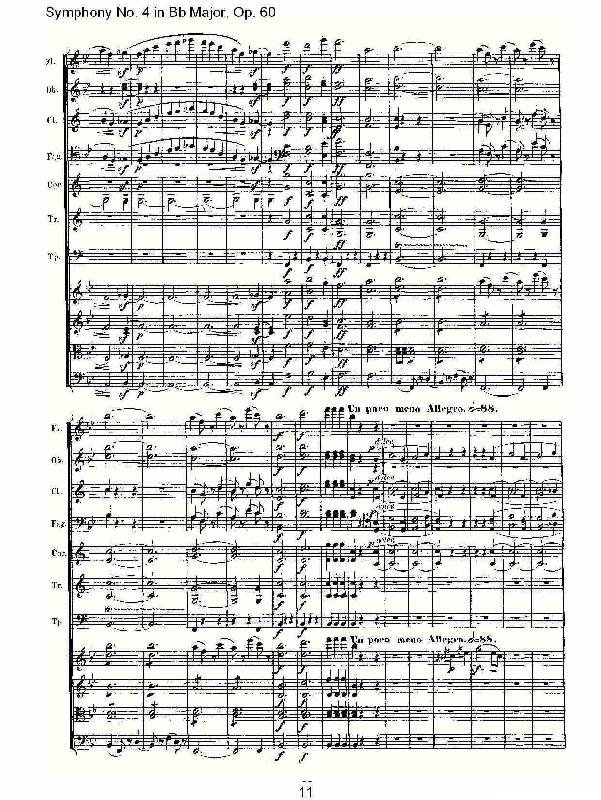 bB大调第四交响曲 Op.60）第三乐章其它曲谱（图11）