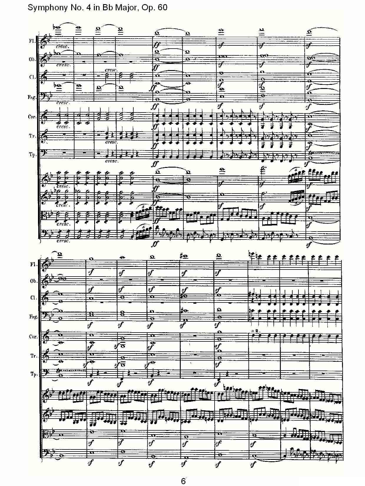 bB大调第四交响曲 Op.60第一乐章其它曲谱（图6）