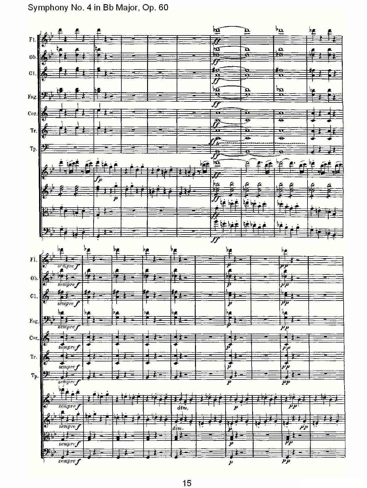 bB大调第四交响曲 Op.60第一乐章其它曲谱（图15）