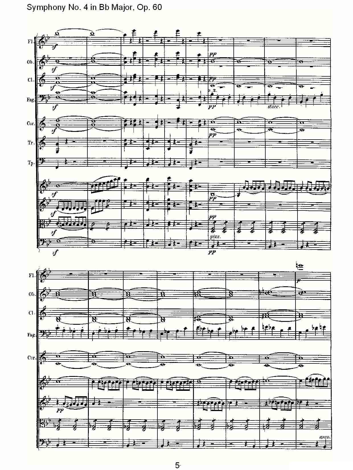bB大调第四交响曲 Op.60第一乐章其它曲谱（图5）