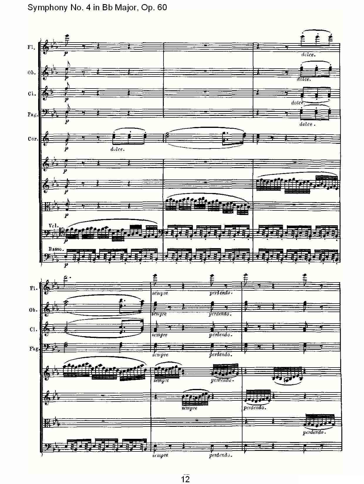 bB大调第四交响曲 Op.60第二乐章其它曲谱（图13）