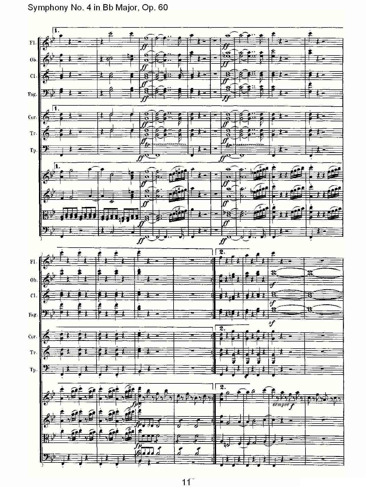 bB大调第四交响曲 Op.60第一乐章其它曲谱（图11）