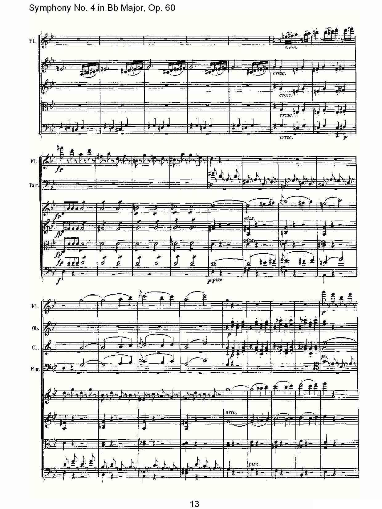 bB大调第四交响曲 Op.60第一乐章其它曲谱（图13）