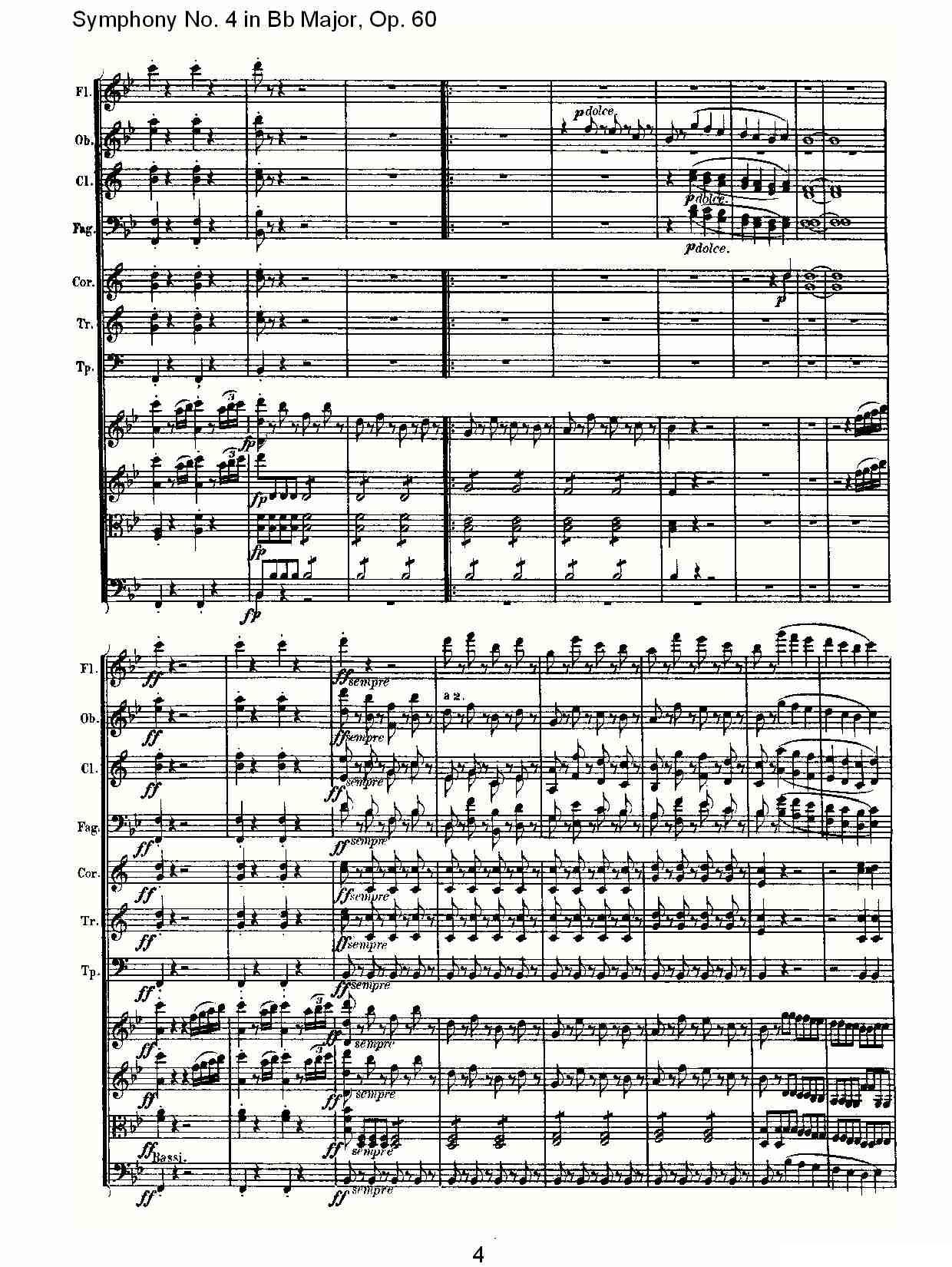 bB大调第四交响曲 Op.60第一乐章其它曲谱（图4）