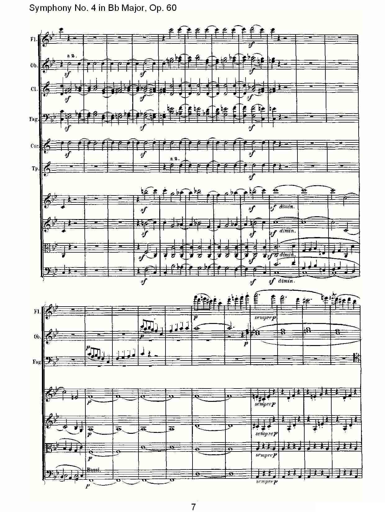 bB大调第四交响曲 Op.60第一乐章其它曲谱（图7）
