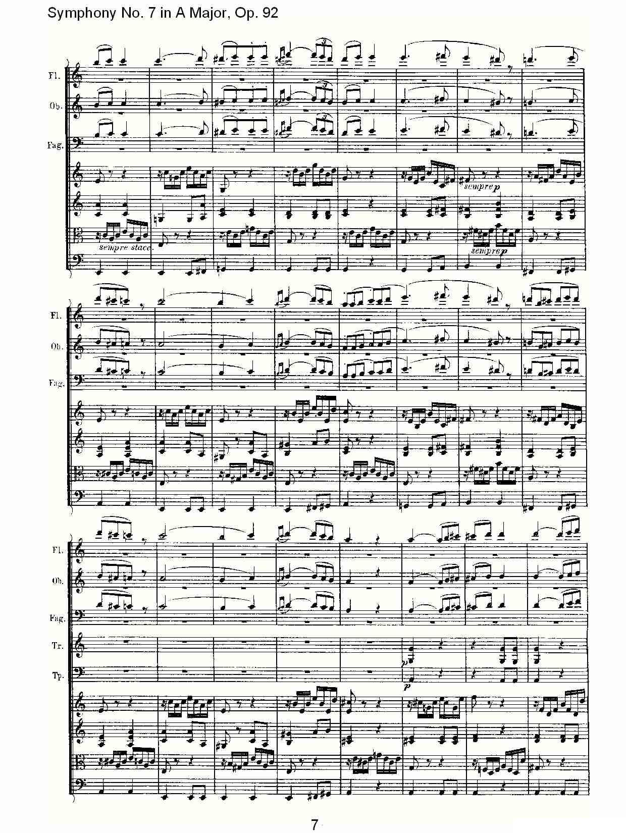 A大调第七交响曲 Op.92第二乐章其它曲谱（图7）