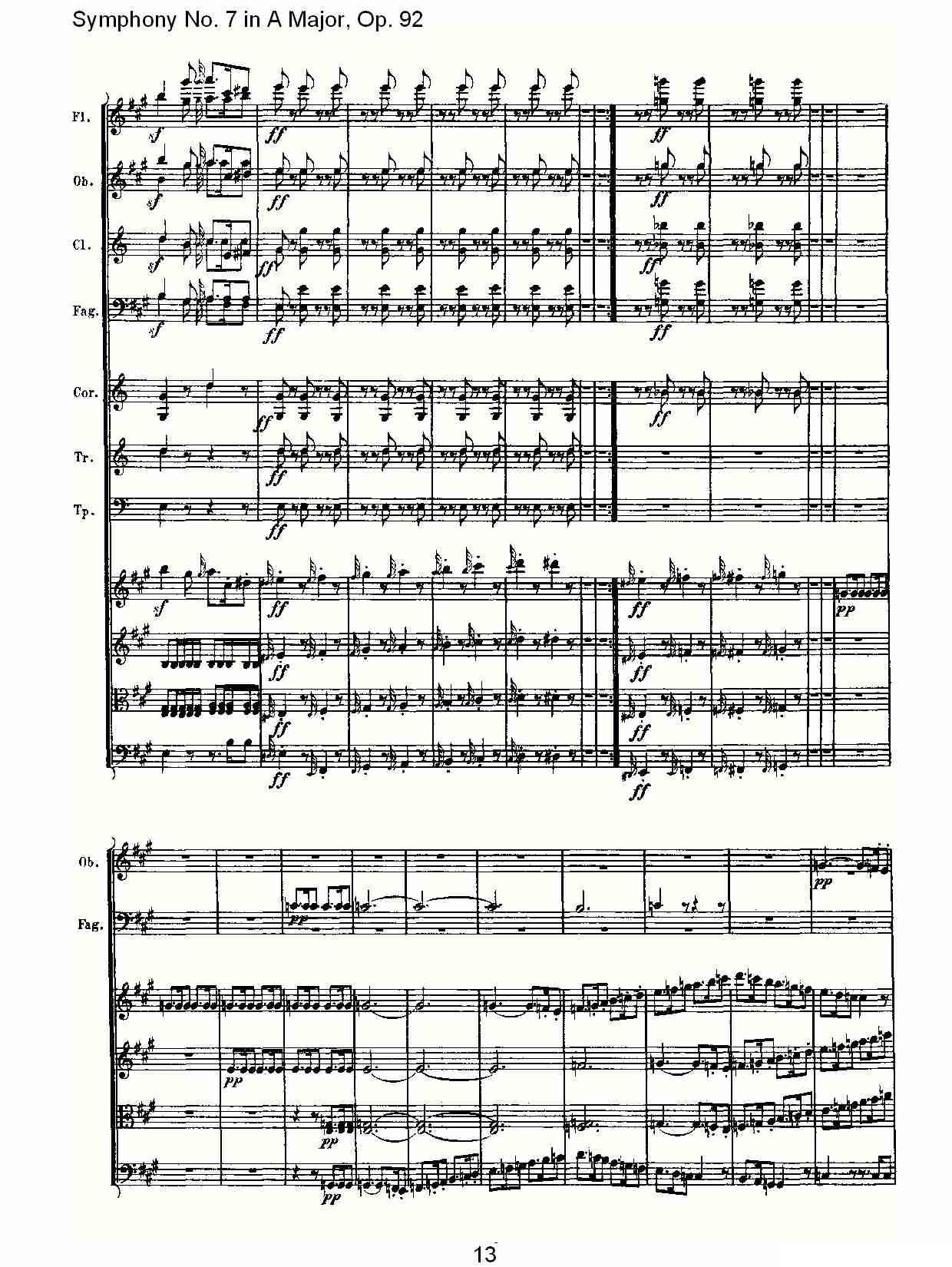 A大调第七交响曲 Op.92第一乐章其它曲谱（图13）