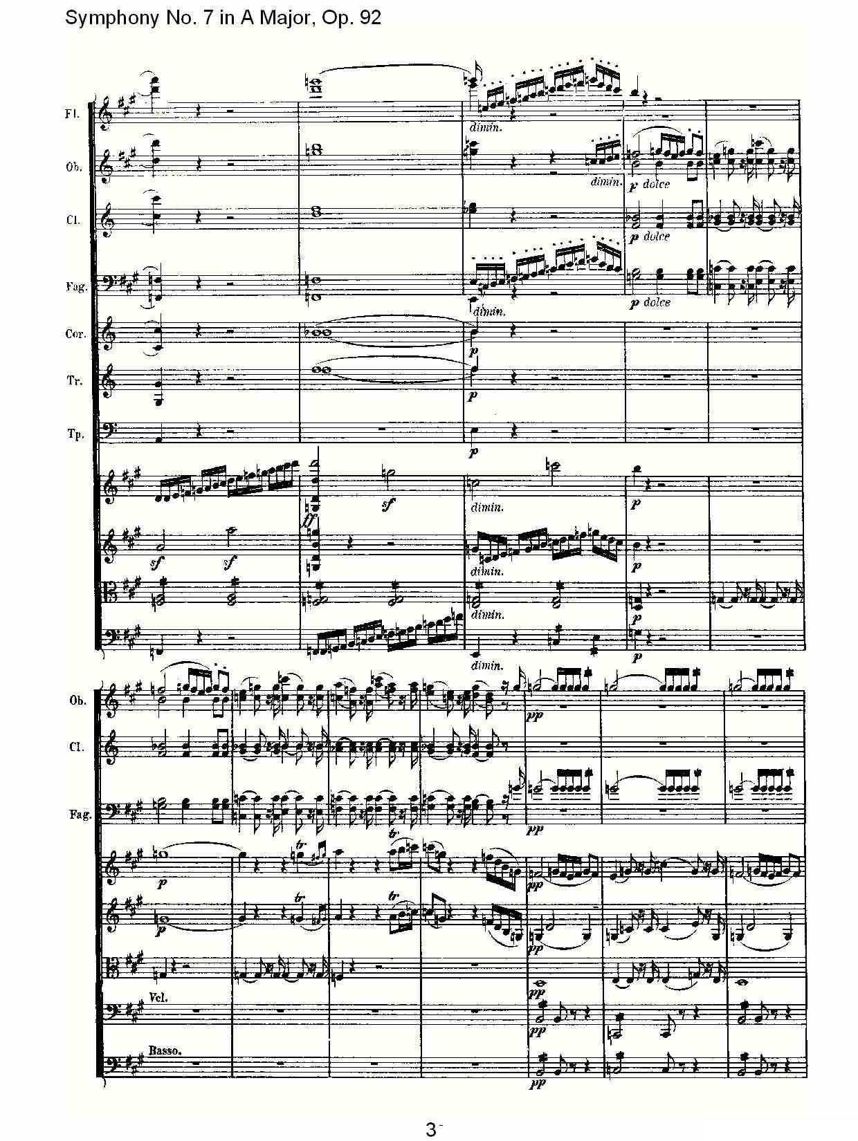 A大调第七交响曲 Op.92第一乐章其它曲谱（图3）