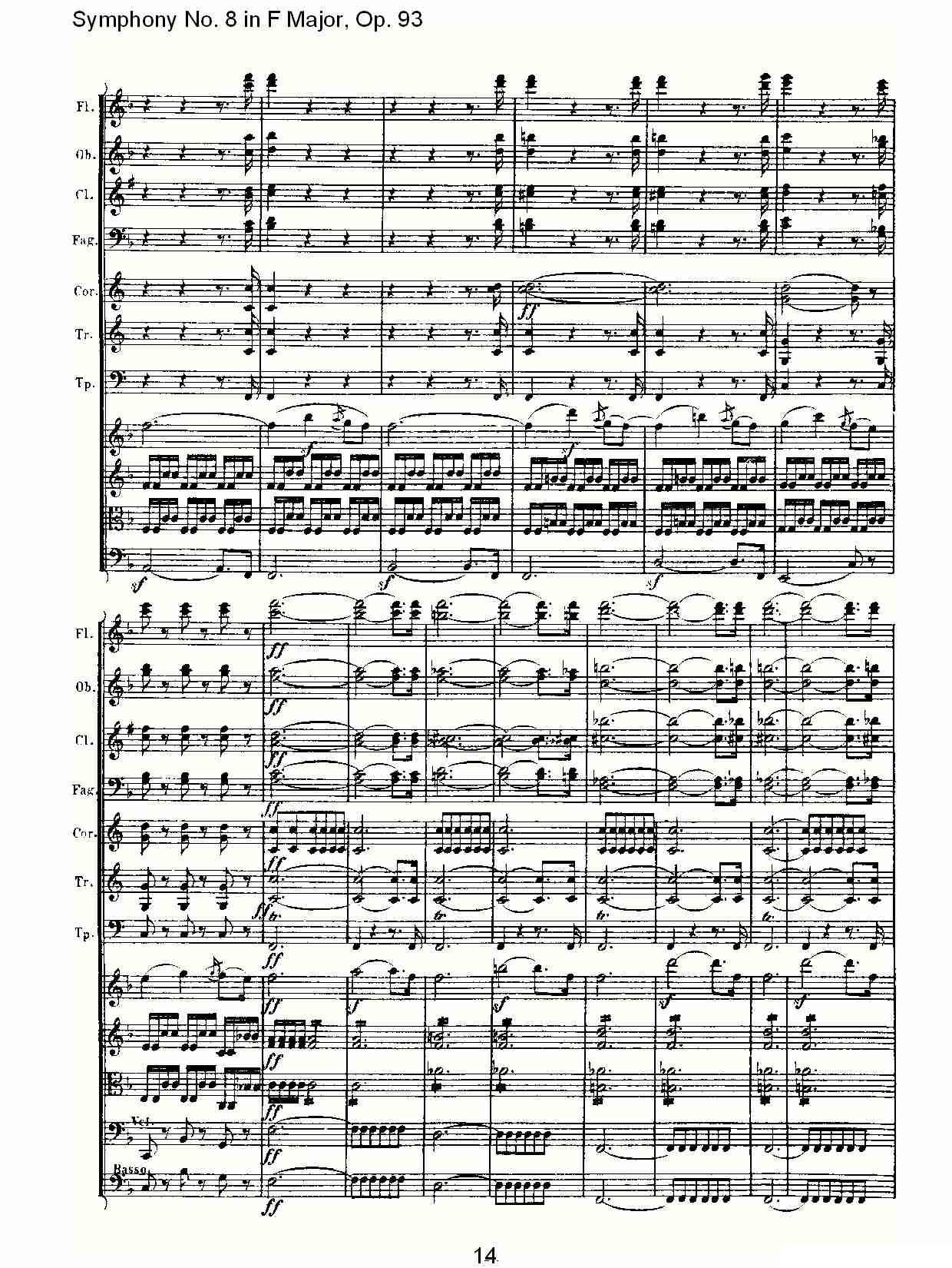 F大调第八交响曲 Op.93 第一乐章其它曲谱（图14）