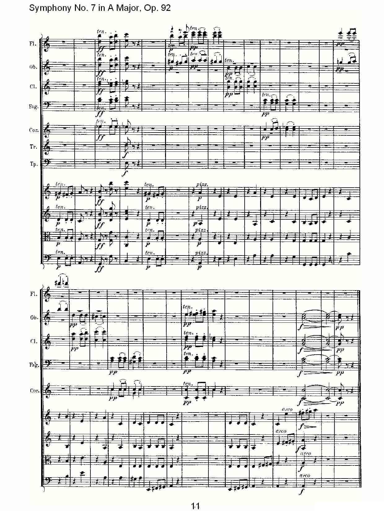 A大调第七交响曲 Op.92第二乐章其它曲谱（图11）