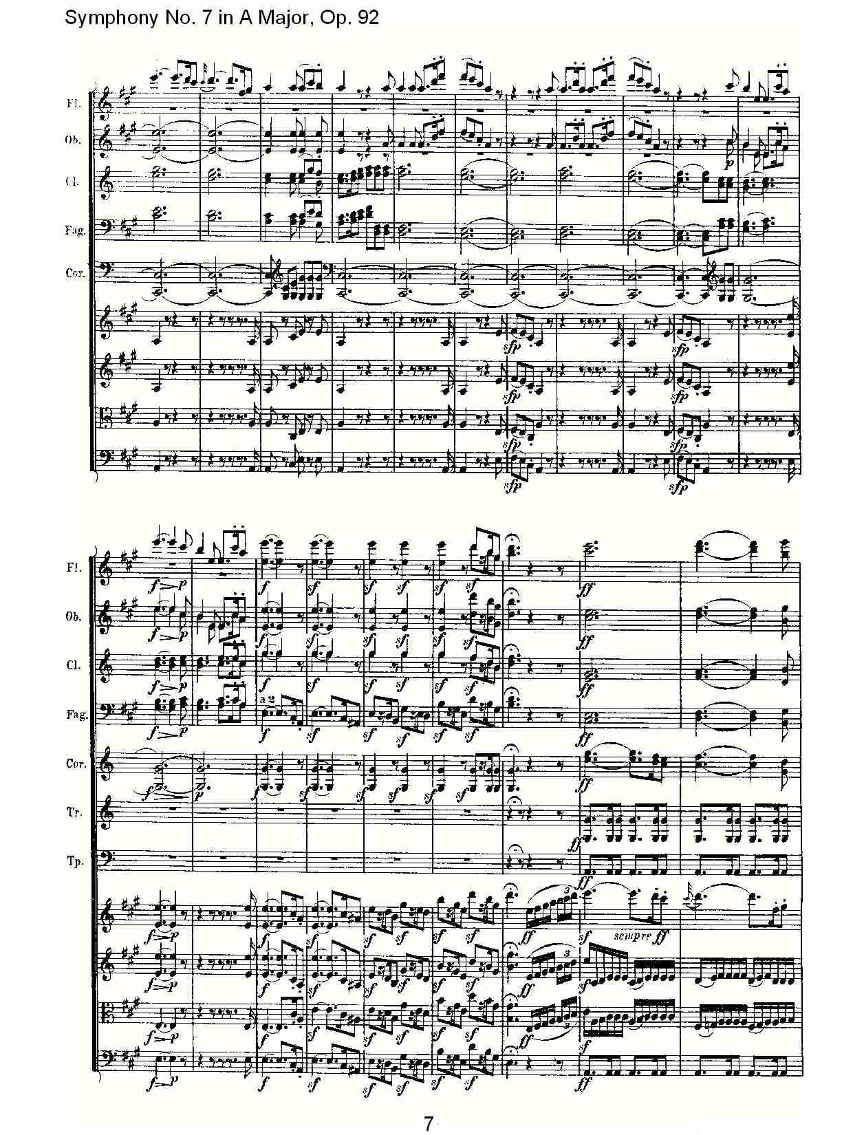 A大调第七交响曲 Op.92第一乐章其它曲谱（图7）