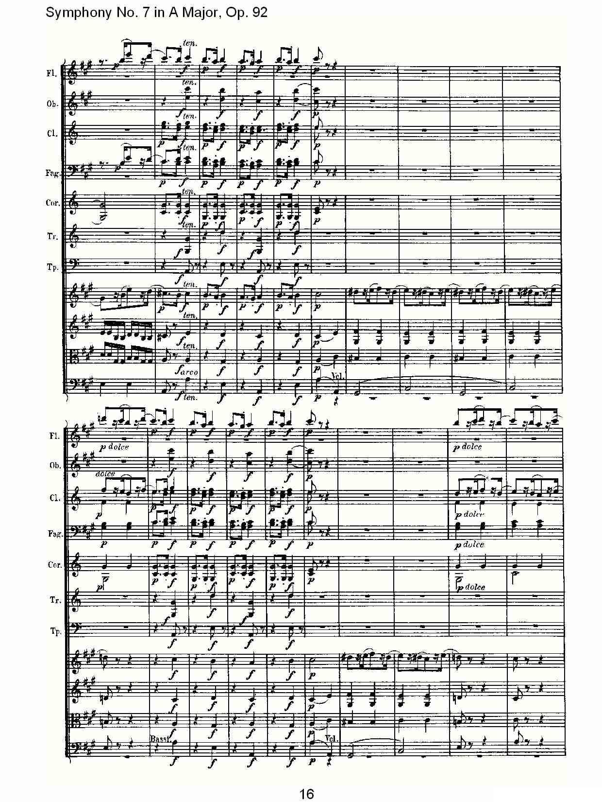 A大调第七交响曲 Op.92第四乐章其它曲谱（图16）