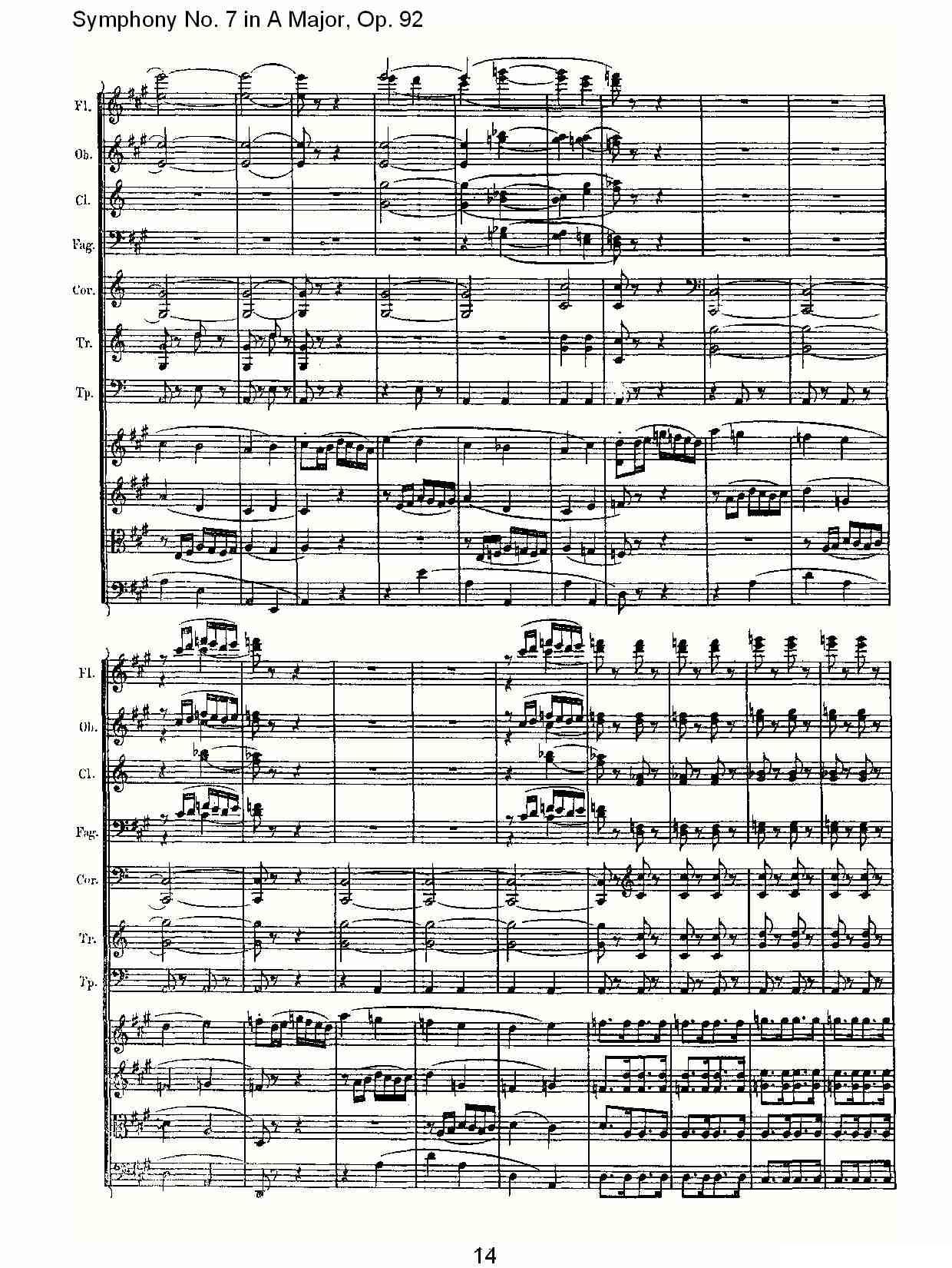A大调第七交响曲 Op.92第四乐章其它曲谱（图14）