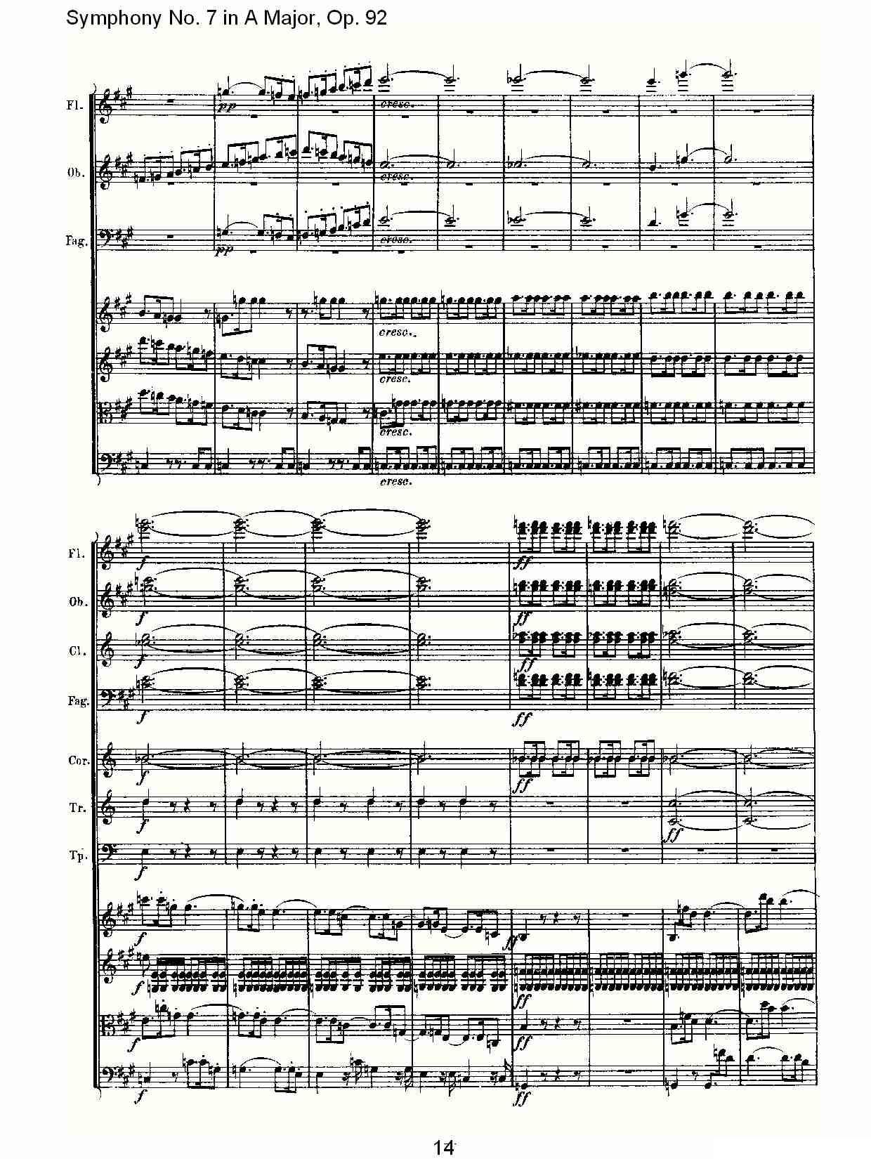 A大调第七交响曲 Op.92第一乐章其它曲谱（图14）