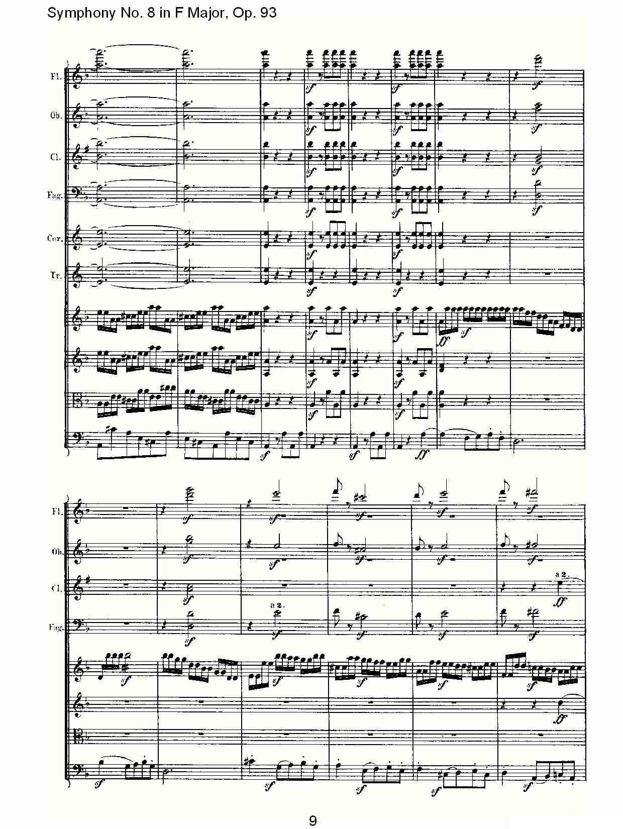 F大调第八交响曲 Op.93 第一乐章其它曲谱（图9）
