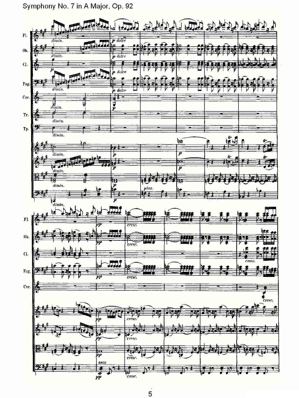 A大调第七交响曲 Op.92第一乐章其它曲谱（图5）