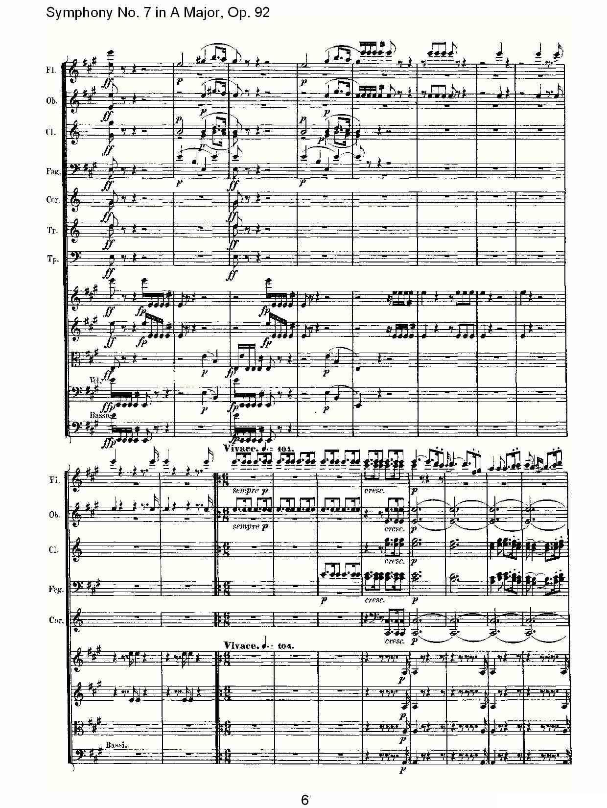 A大调第七交响曲 Op.92第一乐章其它曲谱（图6）
