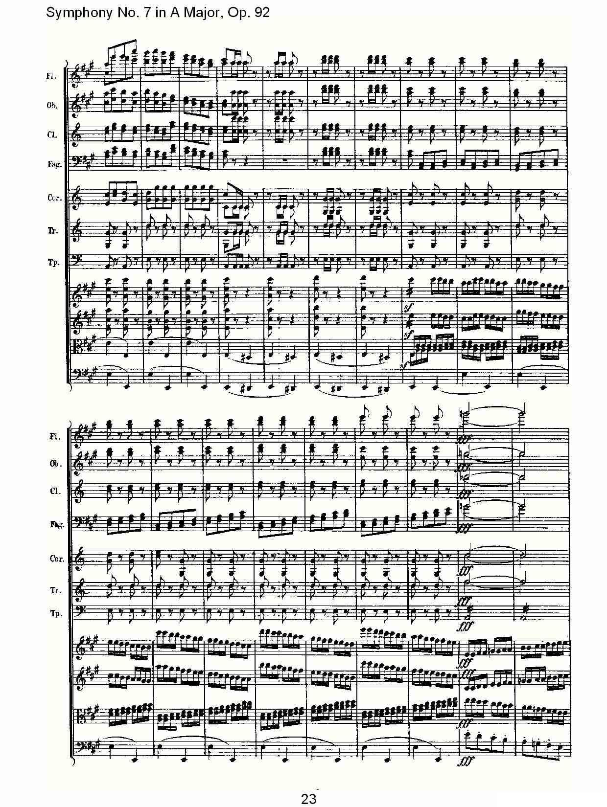 A大调第七交响曲 Op.92第四乐章其它曲谱（图23）