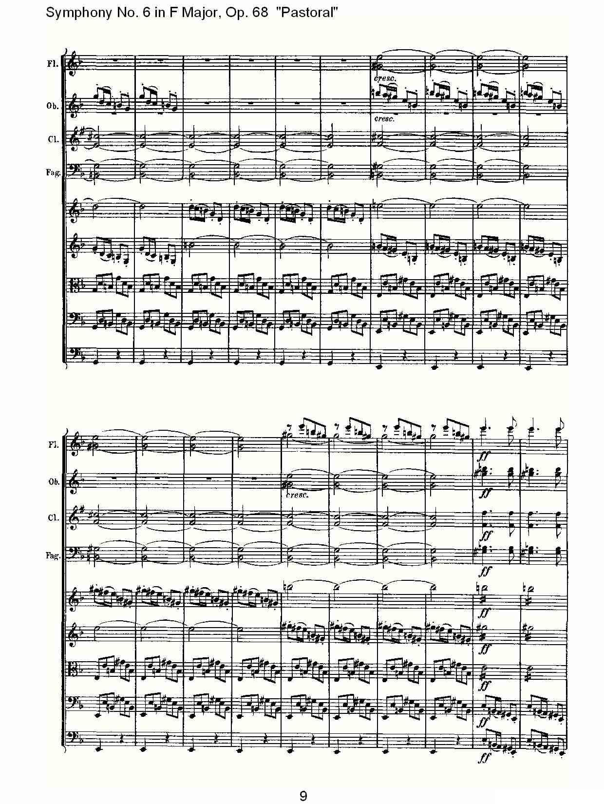 F大调第六交响曲 Op.68第一乐章其它曲谱（图9）