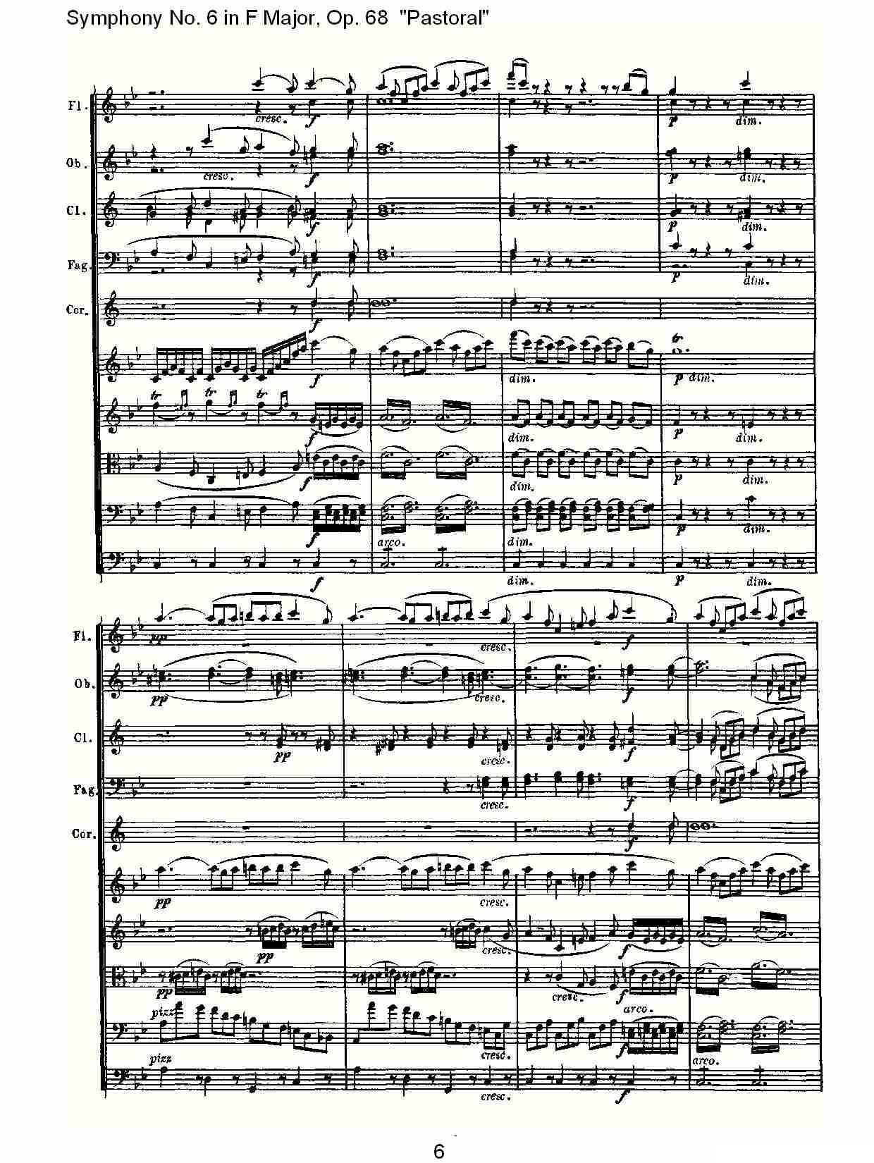 F大调第六交响曲 Op.68第二乐章其它曲谱（图7）