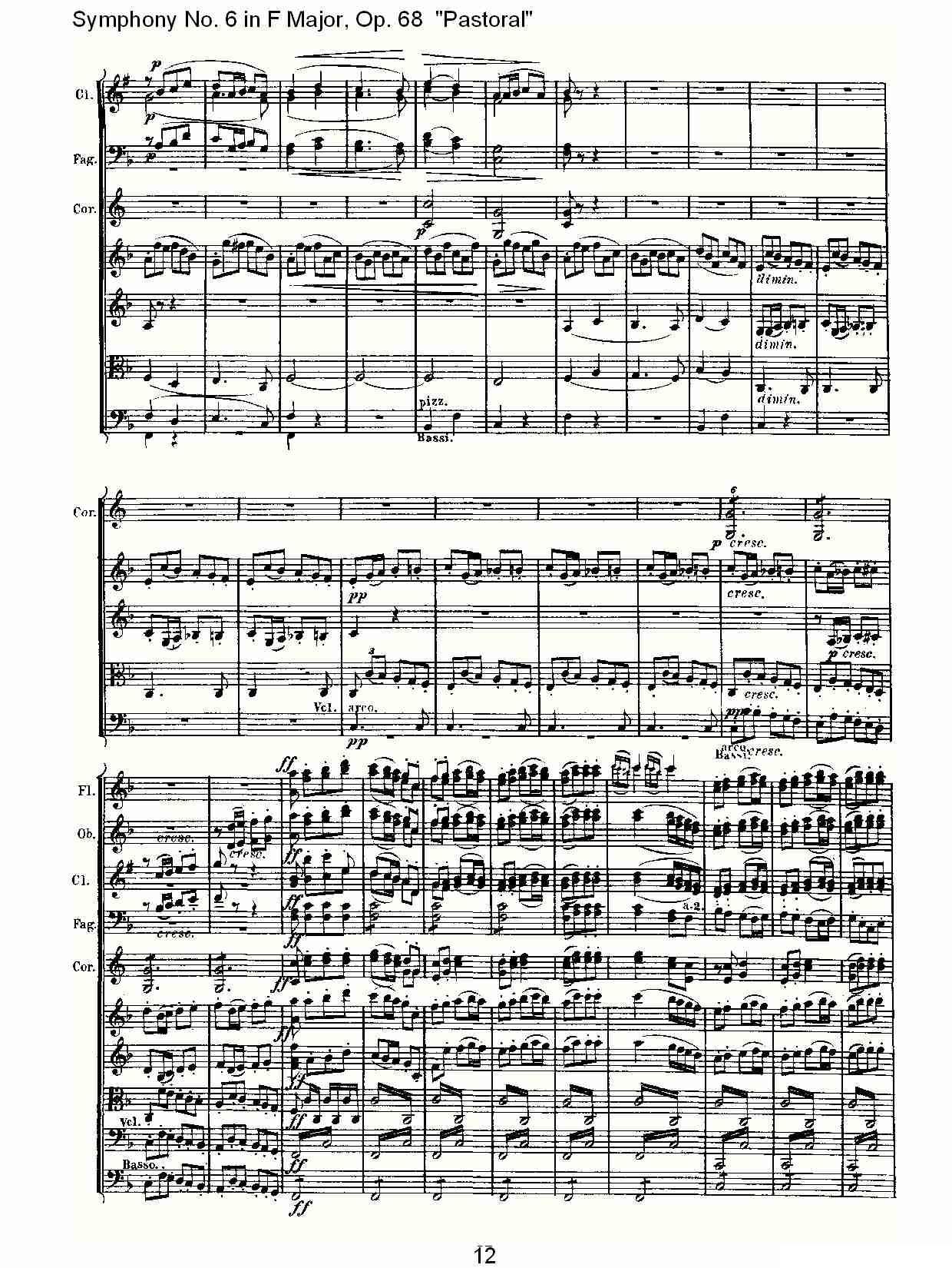 F大调第六交响曲 Op.68第一乐章其它曲谱（图12）