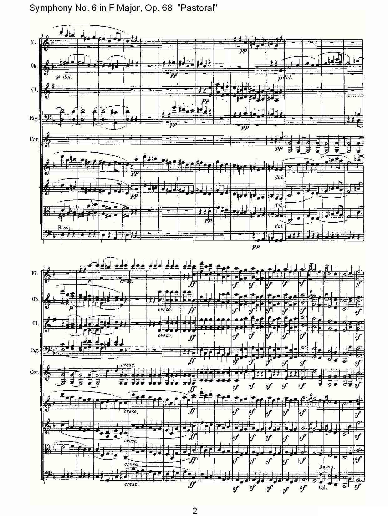 F大调第六交响曲 Op.68第三乐章其它曲谱（图2）