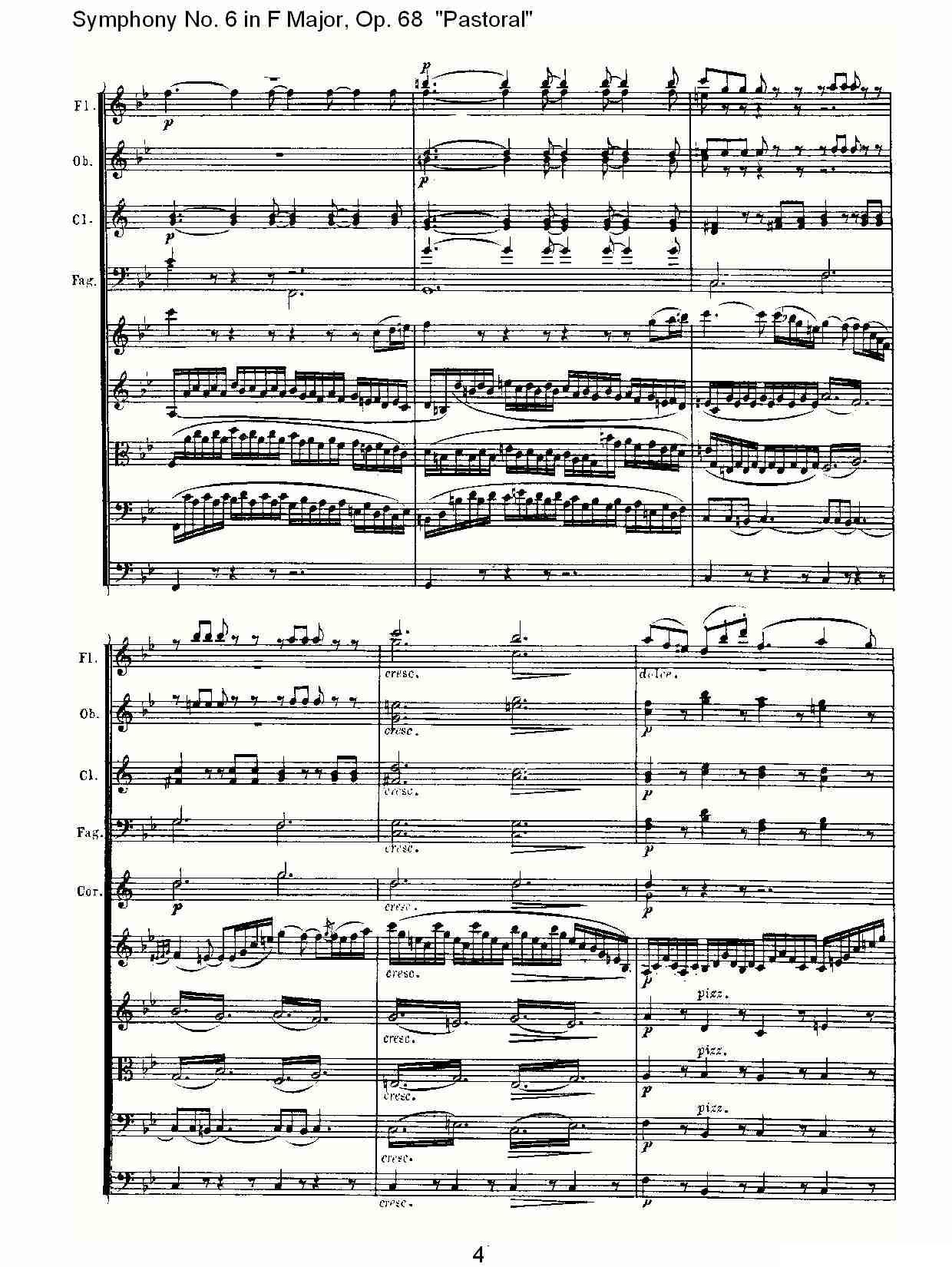 F大调第六交响曲 Op.68第二乐章其它曲谱（图5）