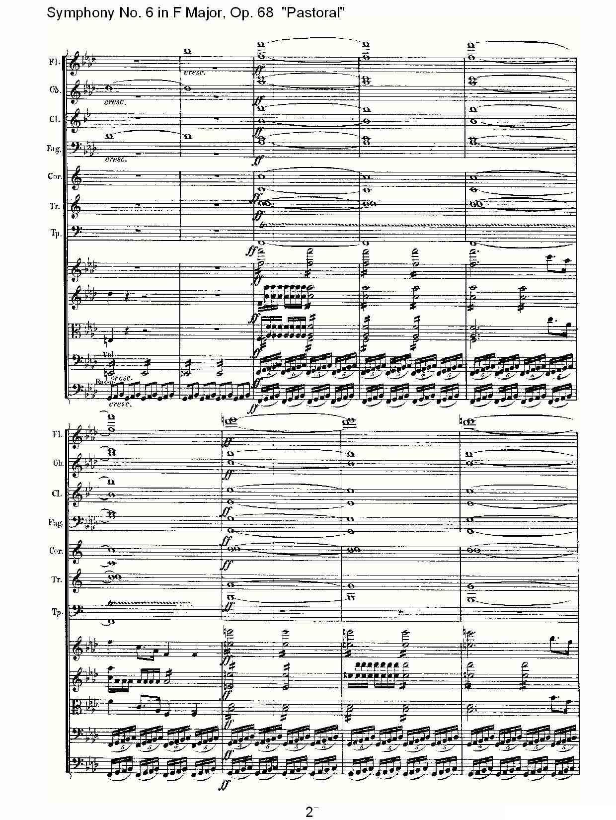 F大调第六交响曲 Op.68第四乐章其它曲谱（图2）