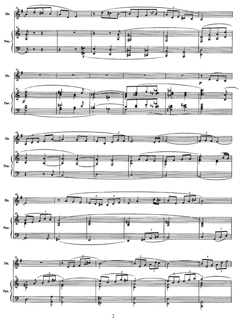 圆号与钢琴叙事曲其它曲谱（图2）